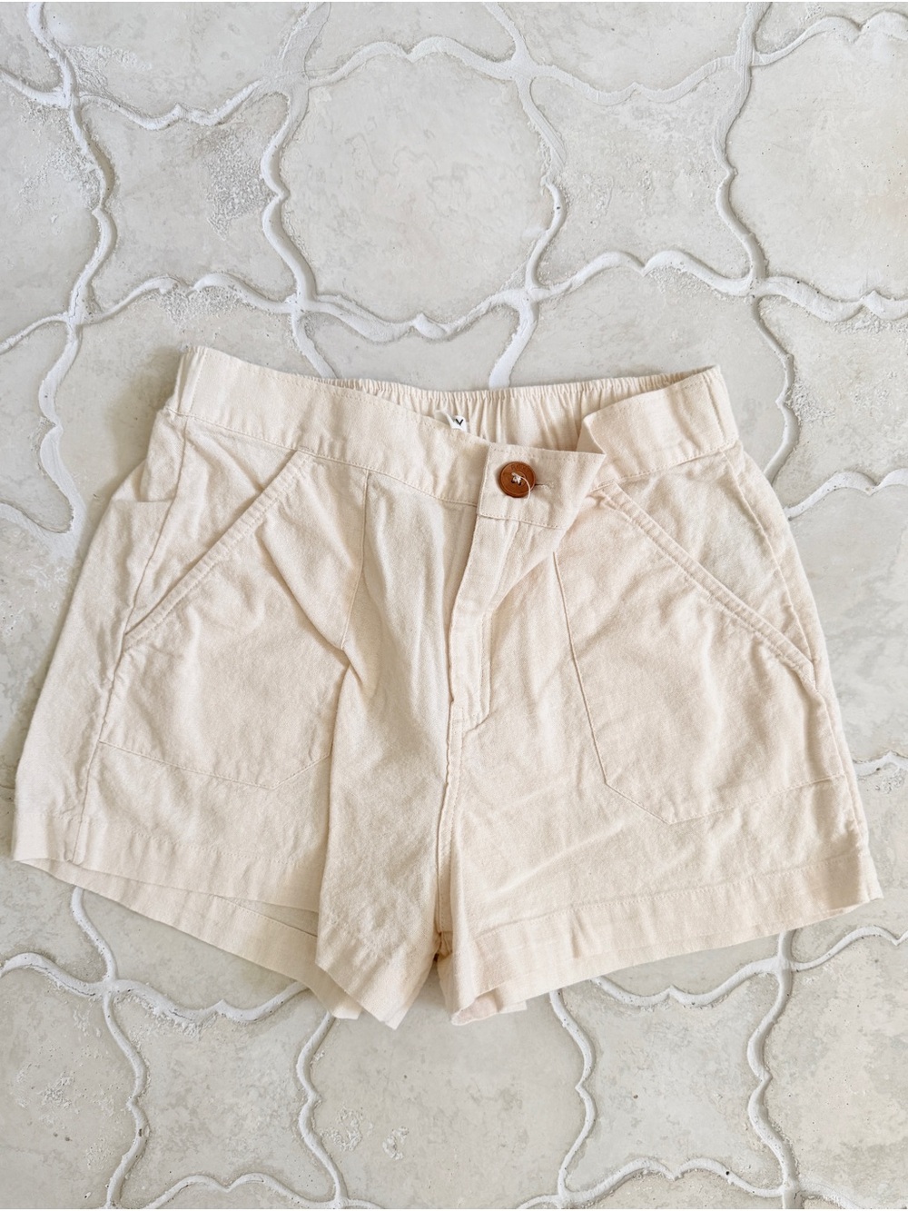 Billabong Women's Cream High-Waist Casual Shorts